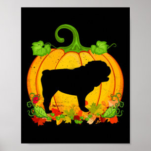 Dog Owner Halloween Costume English Bulldog Poster