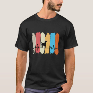 Dog Owner Heartbeat Brushstroke Art Veterinary Car T-Shirt