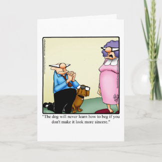 Dog Owners Humour Blank Greeting Card