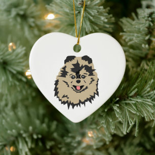 Dog Painting  Christmas Art Ceramic Ceramic Tree Decoration