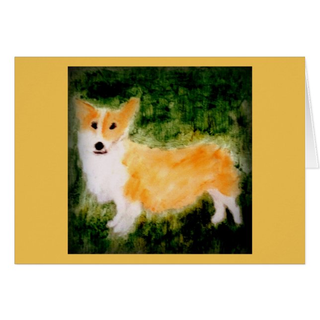 Dog Painting Cute Corgi (Front Horizontal)