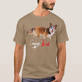Dog Papa Puppy Dad Corgi T-Shirt