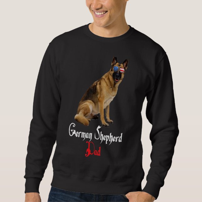 Dog Papa Puppy Dad German Shepherd Sweatshirt (Front)
