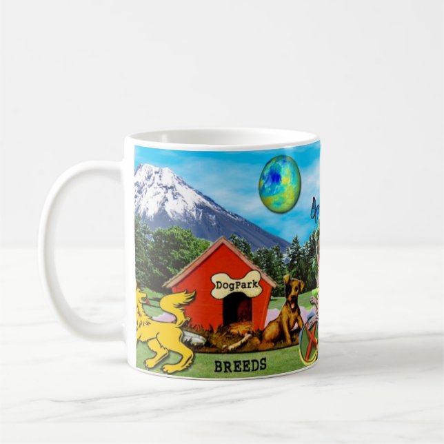 Dog Park Breeds Coffee Mug (Left)