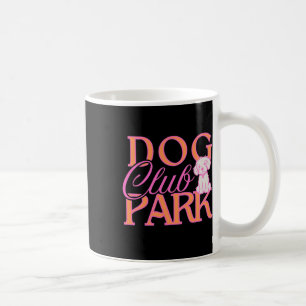 Dog Park Club In Hot Pink And Orange – Cute Puppy Coffee Mug