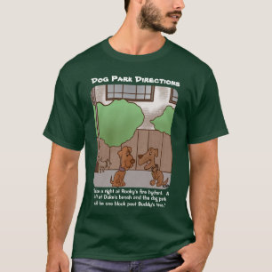 Dog Park Directions Men's Green T-Shirt