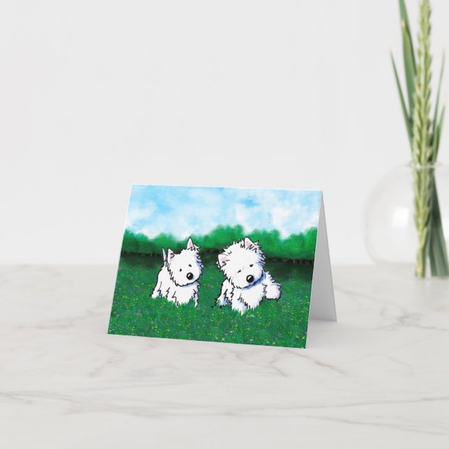 Dog Park Westies Card (Front)