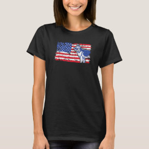 Dog Patriotic German Shepherd American Flag T-Shirt