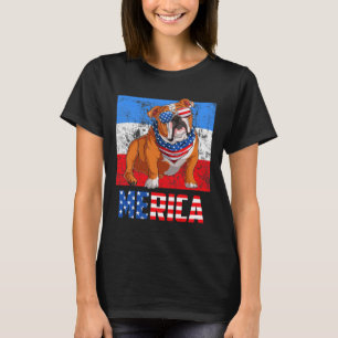 Dog Patriotic Usa 4th Of July American Flag Merica T-Shirt