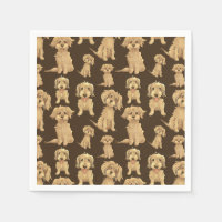 Dog Pattern Brown labradoodle goldendoodle