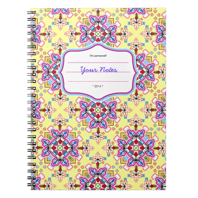 Dog Pattern Carnevale Spiral Notebook (Front)
