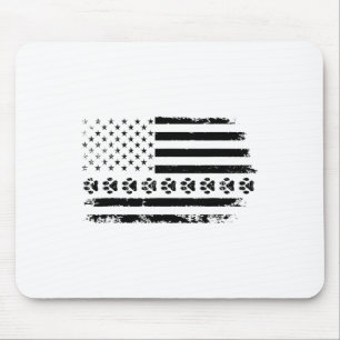 Dog Paw American Flag Dog Lover 4th Of July Dog Pa Mouse Pad