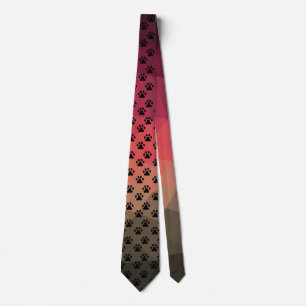 Dog paw, animal footprint, cat pet animal favour tie