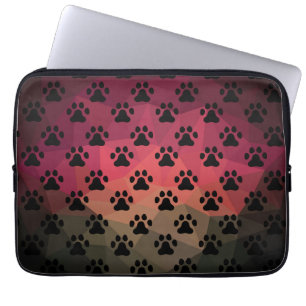 Dog paw, animal footprint, cat pet animal laptop sleeve