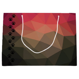 Dog paw, animal footprint, cat pet animal large gift bag