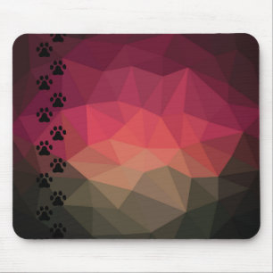 Dog paw, animal footprint, cat pet animal  mouse pad