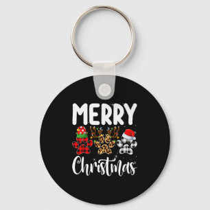 Dog Paw Christmas Elf Reindeer Santa Puppy Dog Lov Key Ring