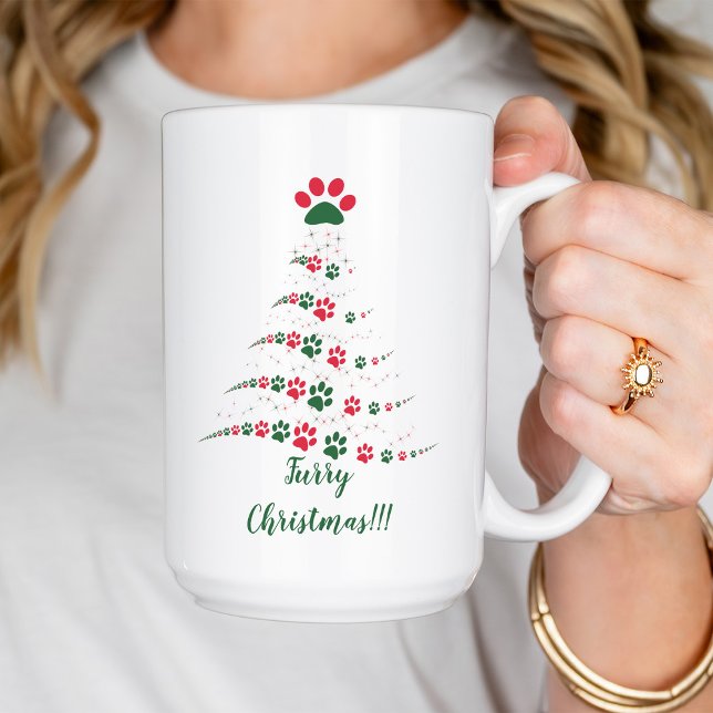 Dog Paw Christmas Tree | Furry Christmas Coffee Mug (Creator Uploaded)