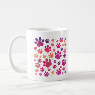 Dog Paw colourful Coffee Mug
