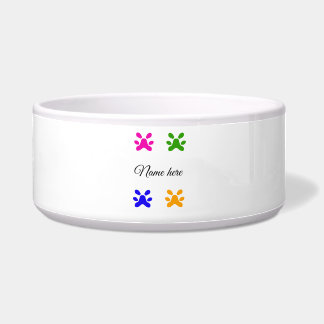 Dog paw colourful pet add name text animal paw