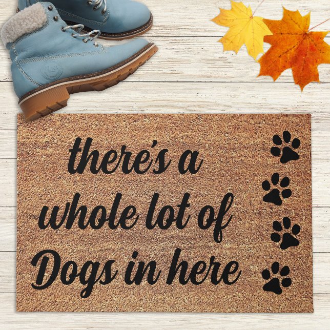 Dog Paw Doormat - There's a whole lot of dogs here (Creator Uploaded)