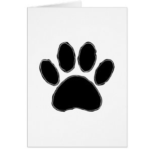 Dog Paw Drawing In Black