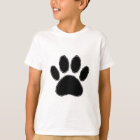 Dog Paw Drawing In Black