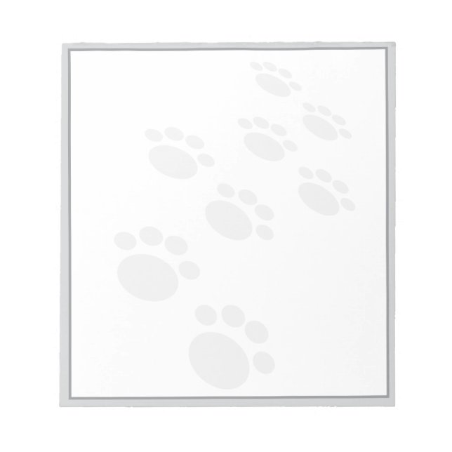 Dog Paw Drawings Custom Notepad (Front)