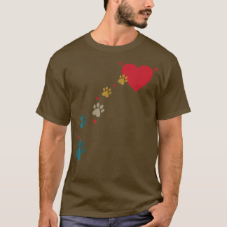 Dog paw for dog owners, women and men  T-Shirt