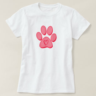 Dog Paw Heart T-Shirt
