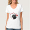 Dog Paw Hearts I Love My Dog Red Fine Jersey