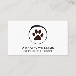 Dog Paw Icon Business Card