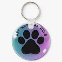 Dog Paw Keychain