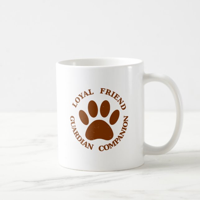 Dog Paw Loyal Friend Coffee Mug (Right)