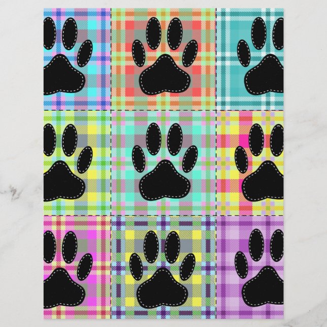 Dog Paw Pattern Quilt (Front)