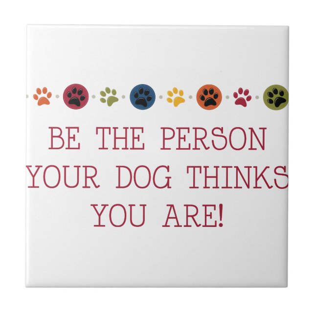 Dog Paw Pet Footprints Tile (Front)