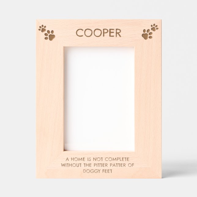  Dog Paw Pet Owner New Puppy Home keepsake Etched Frames (Front)