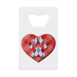 Dog Paw Print And Red Heart Drawing