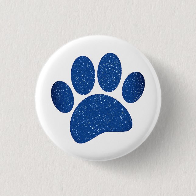 Dog Paw Print Cartoon Old Paper Print 3 Cm Round Badge (Front)