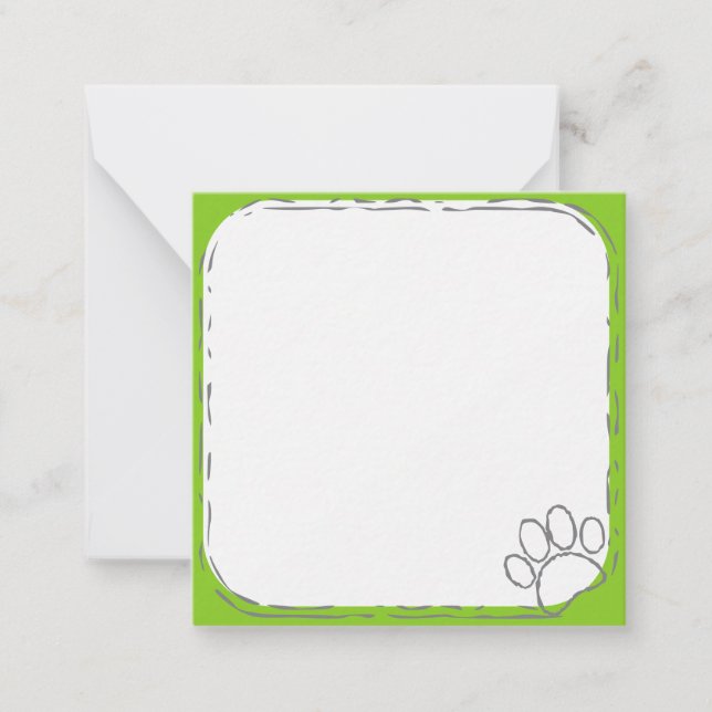 Dog Paw Print Custom Card (Front)