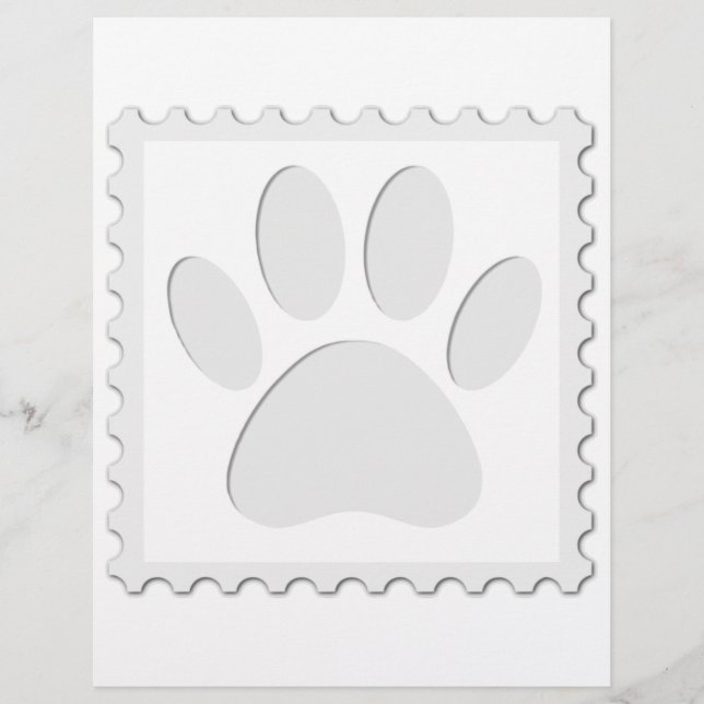 Dog Paw Print Cut Out (Front)