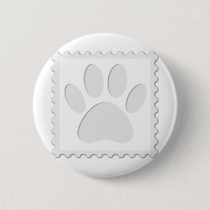 Dog Paw Print Cut Out 6 Cm Round Badge