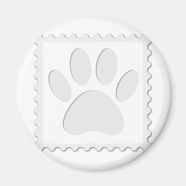 Dog Paw Print Cut Out Magnet (Front)