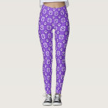 Dog Paw Print Cute Purple Gingham Animal Pattern Leggings<br><div class="desc">What's cuter than purple gingham? Purple gingham made out of dog paw prints. These adorable leggings have a pretty chequered pattern with pooch footprints on it,  all in shades of bright purple. No one will question your status as a crazy canine lady in these pretty,  all-over-print leggings.</div>