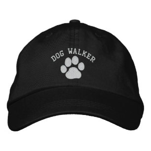 Dog Paw Print   Dog Walker Custom Text Embroidered Hat