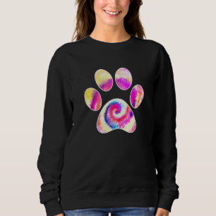 Dog Paw Print Dog Watercolor Paw Sweatshirt