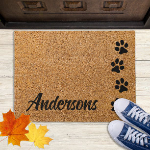 Dog Paw Print Floormat - Dog Bowl Placemat Doormat