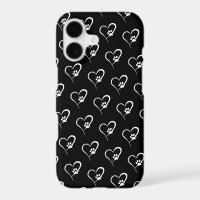 Dog paw print in white heart Case-Mate iPhone case