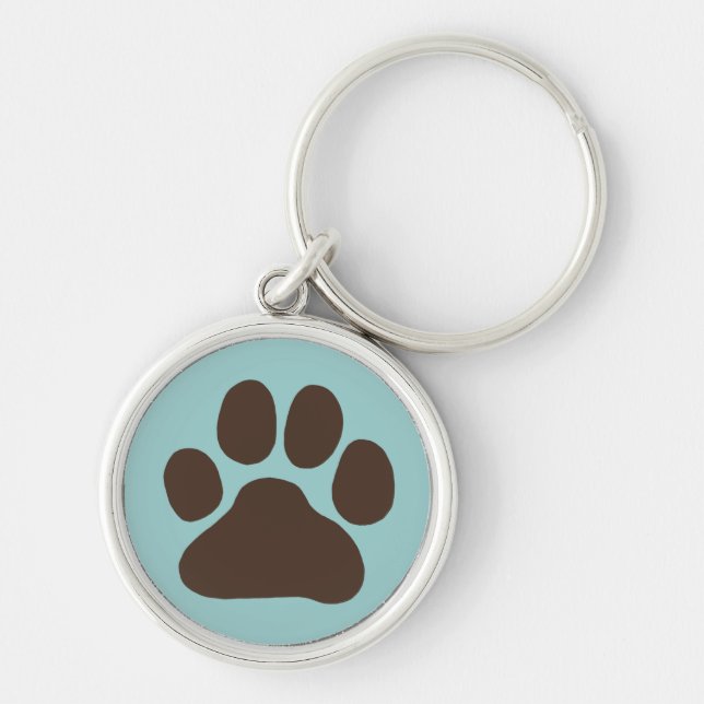 Dog Paw Print Key Ring (Front)