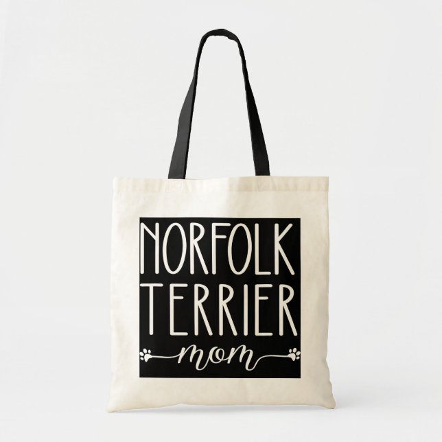Dog Paw Print Norfolk Terrier Mum  Tote Bag (Front)